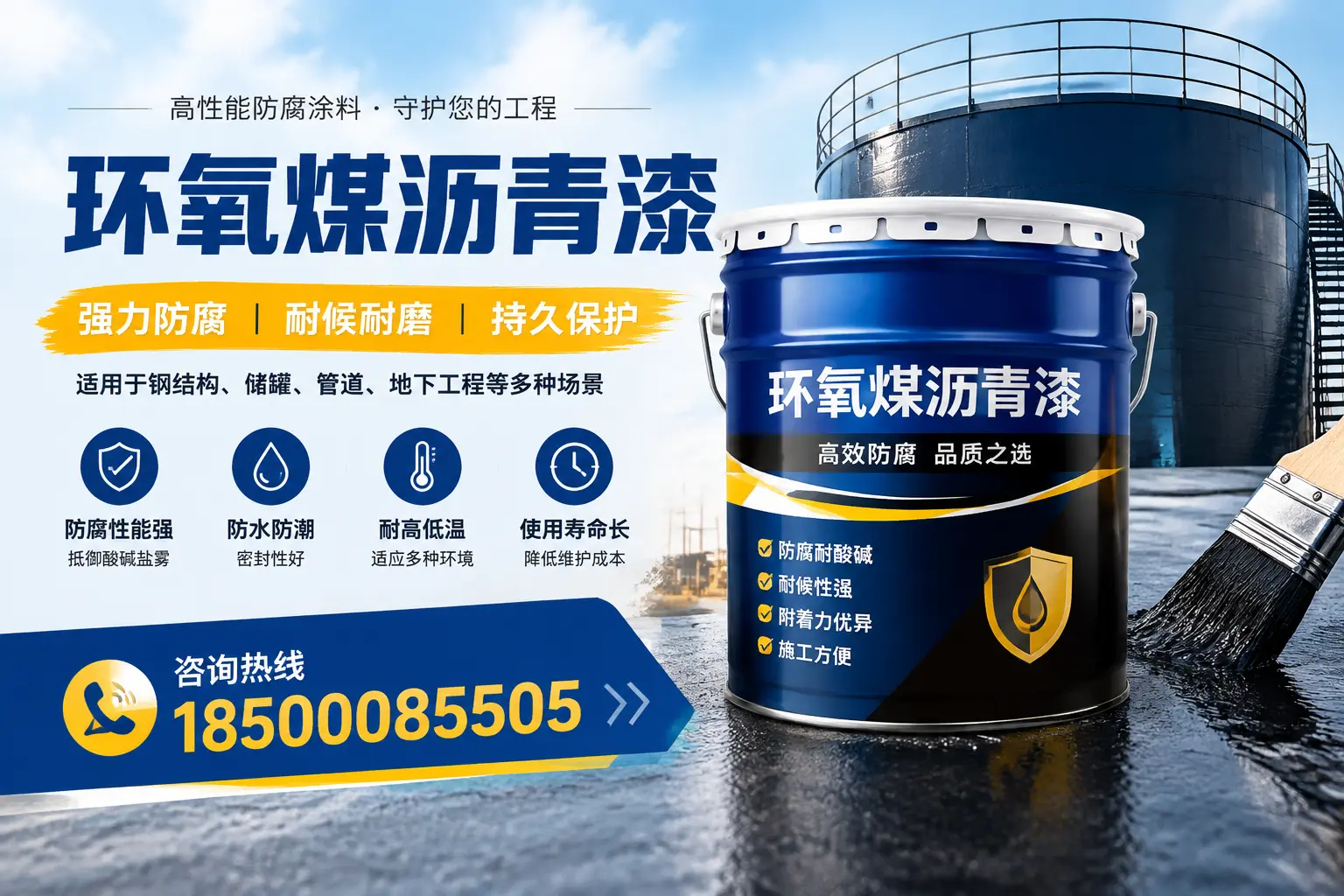 环氧煤沥青漆在工业中的应用，海东企业的选择